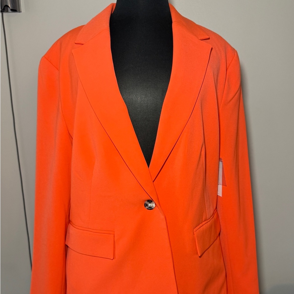 Nine West Vibrant Orange Blazer